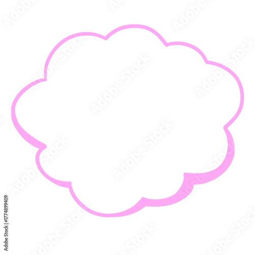 speech bubble with pink background