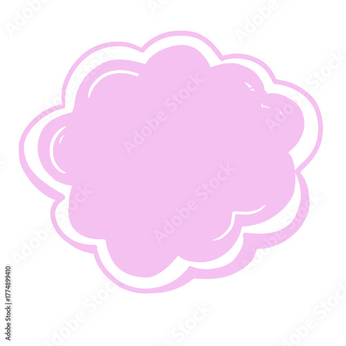 pink bubble speech bubble