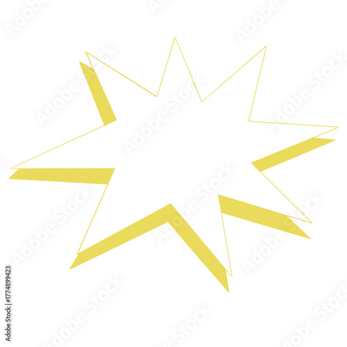 yellow star on white background