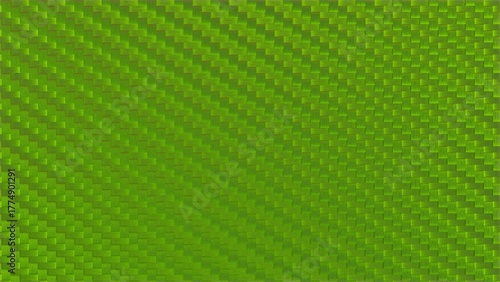 green metallic carbon fiber texture, carbon fabric 3D material.