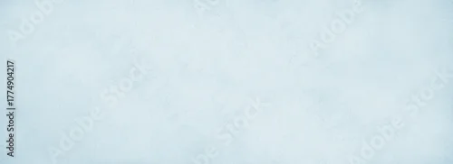 Panel kuchenny z motywem Light blue mint white concrete cement wall grungy surface texture background. Pale soft pastel shade. Painted plaster. Simple minimal. Blank empty template design. Christmas winter cold. Wide banner. 