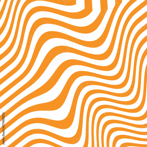 Tangerine Flow of Wavy Stripe Motion