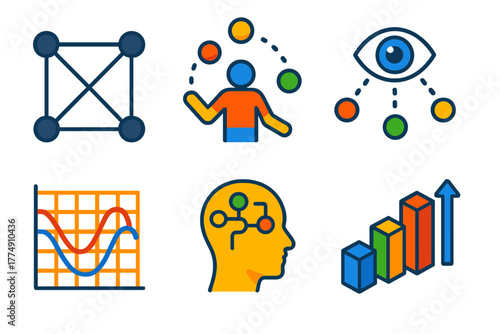 Isometric Stability Diagrams. Isometric vector illustration set Pattern stability: coordination model diagrams, juggling icons,