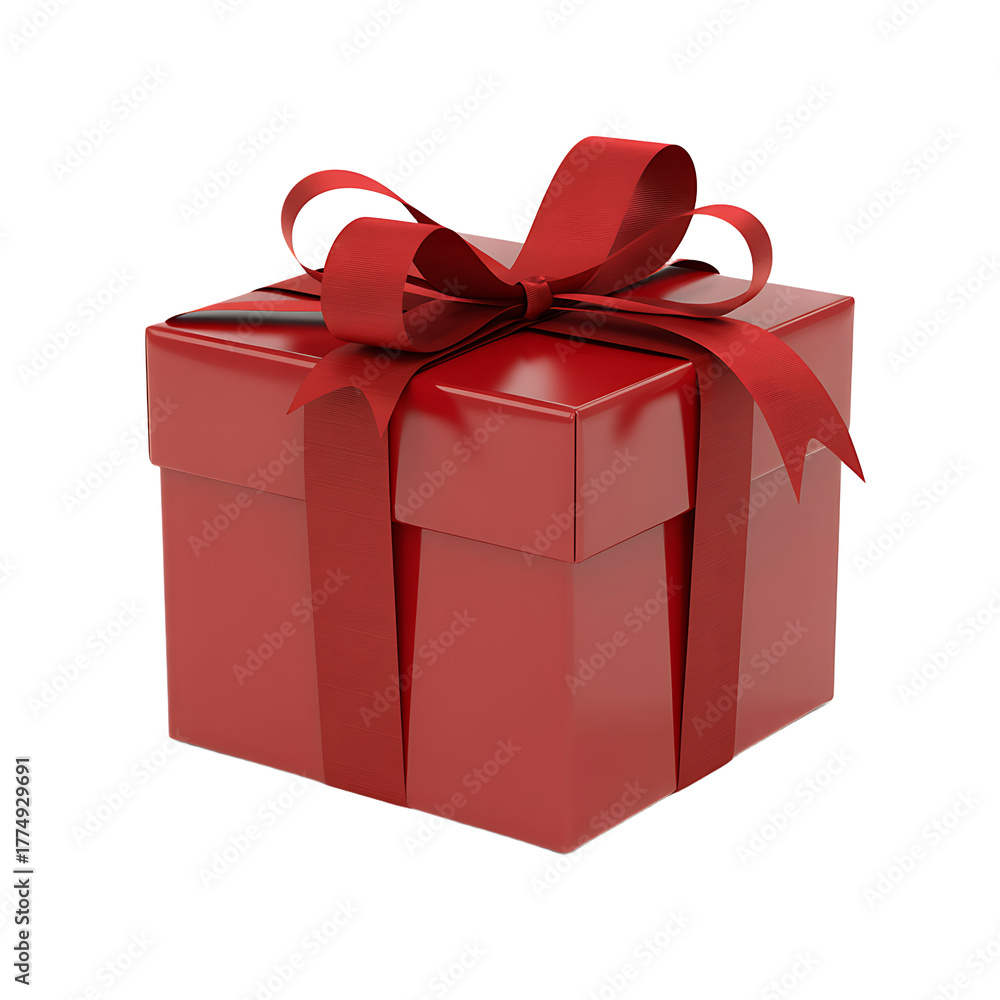 Obraz premium red gift box 