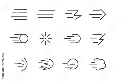 Dynamic motion symbols for conveying speed and movement in design