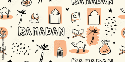 Festive Purple Frame with Islamic Elements