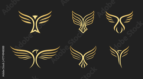 abstract bird illustration logo or icon