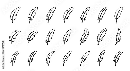 A vibrant and versatile bundle of thin line icons, perfect for web design, book illustrations, greeting cards, and mobile applications. This editable stroke vector cartoon illustration features a