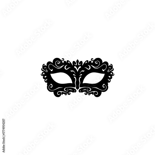 Elegant ornate masquerade mask for Carnival, party, or festive celebration design