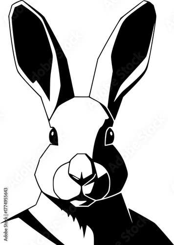 Kangaroo - Black and White Isolated Icon - Vector illustration
