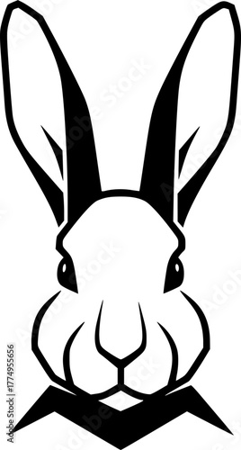 Kangaroo - Black and White Isolated Icon - Vector illustration
