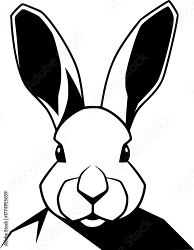 Kangaroo - Black and White Isolated Icon - Vector illustration
