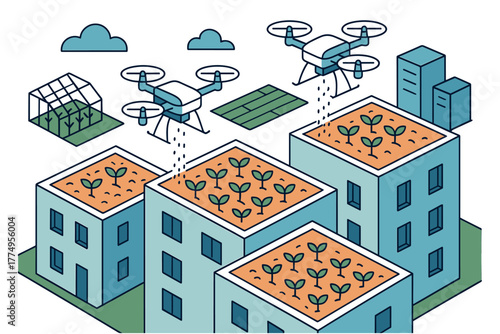 Urban farming with drones: a modern approach to green rooftops in sustainable cities