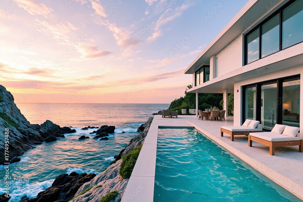 Fototapeta premium Seaside Cliff Villa 