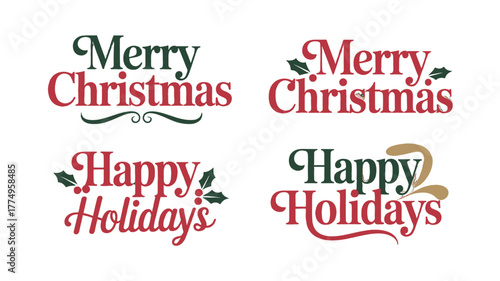 Festive holiday greetings perfect for the winter season.