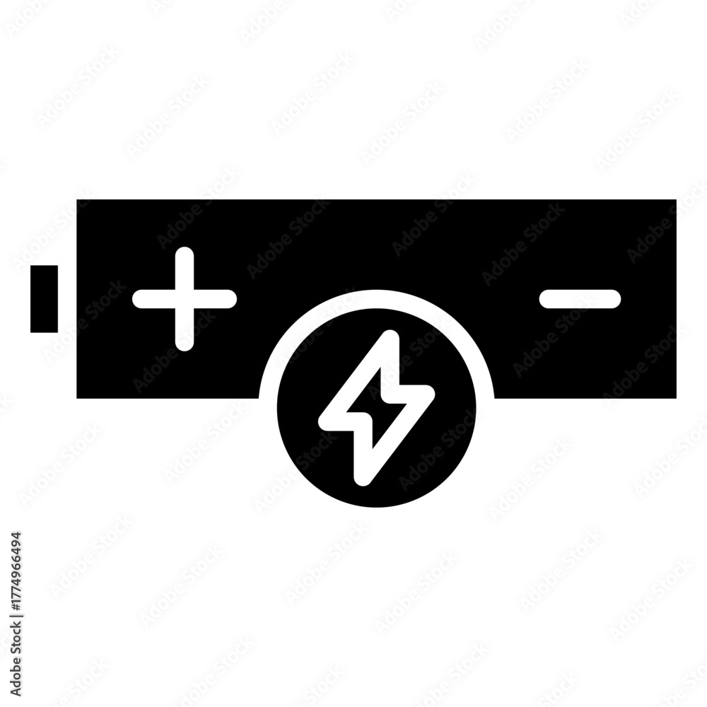 Fototapeta premium Battery Glyph Icon