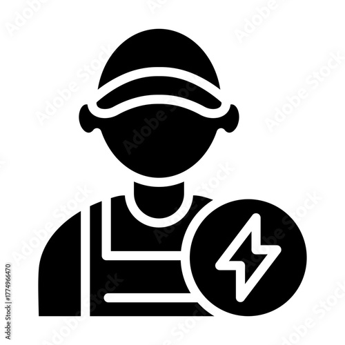 Electrician Glyph Icon