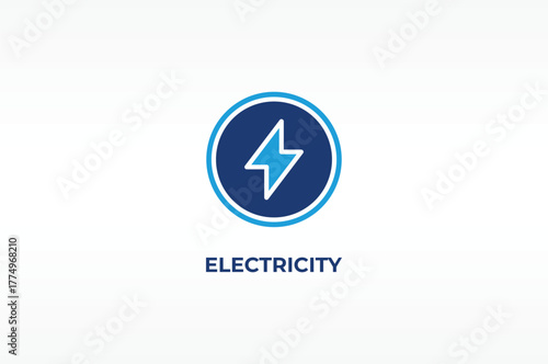 ELECTRICITY vector, icon or logo sign isolated symbol illustration