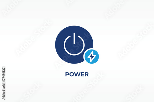 POWER vector, icon or logo sign isolated symbol illustration
