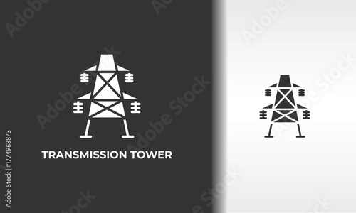 Transmission Tower Vector, Icon Or Logo Sign Isolated Symbol Illustration