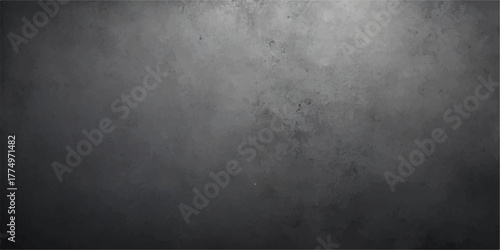 Dark, old, and dirty grunge metal texture on a vintage black concrete wall for a surface backdrop design