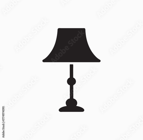 Black Silhouette of Decorative Table Lamp