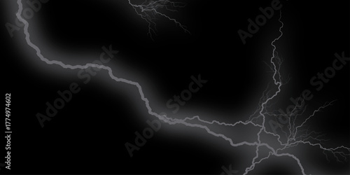 Black marble texture abstract marble background. Vector marble pattern with blue cracks Lightning energy discharge effect isolated on transparent background for web design and illustrations. 