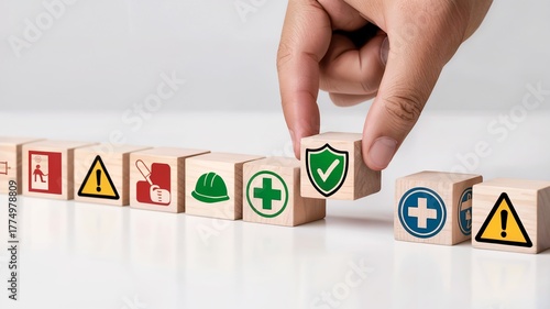 Conceptual image presenting the importance of safety and hazard awareness in workplace.