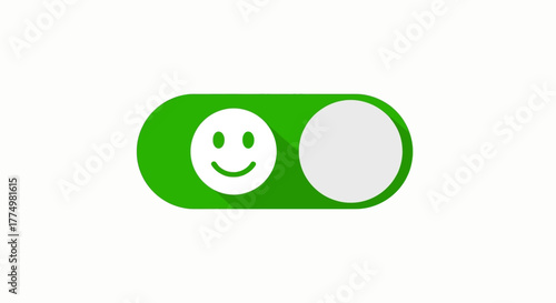 Happy Mode Toggle: Green Switch with Smiley Face