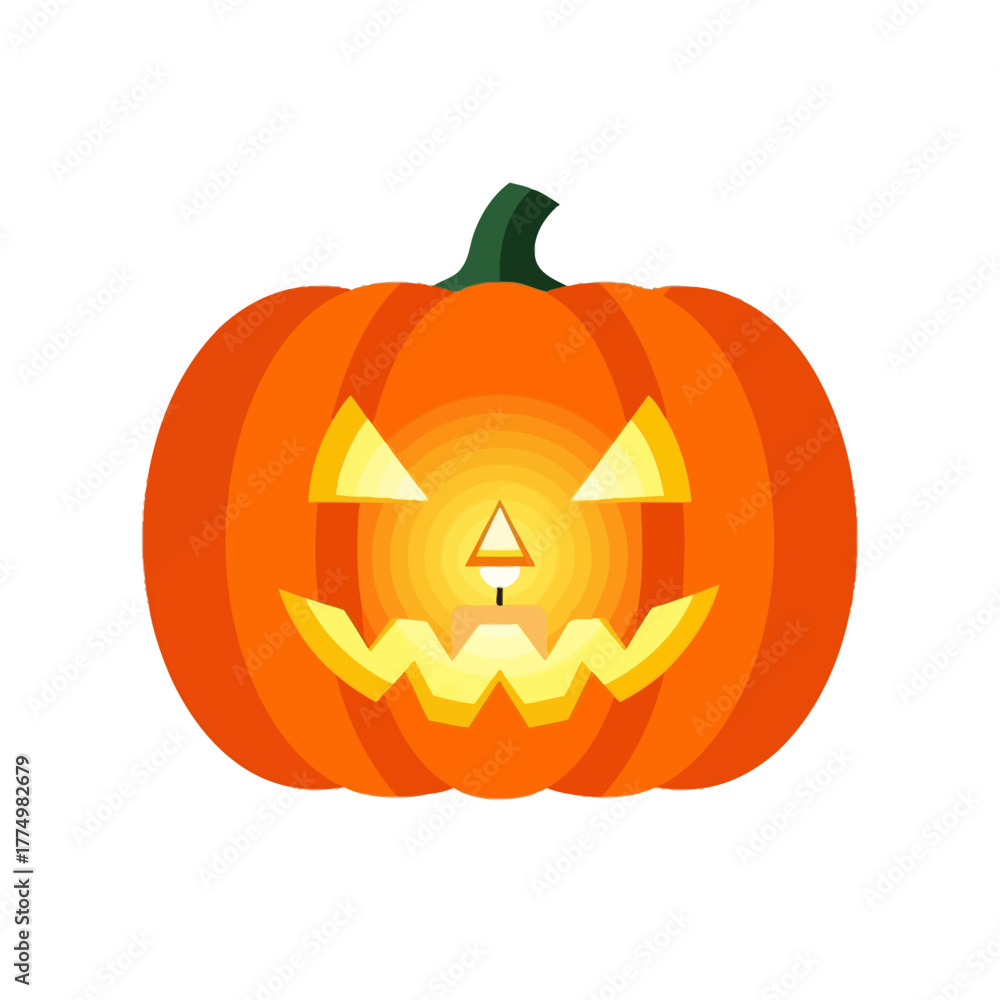Fototapeta premium Halloween Pumpkin Jack O Lantern