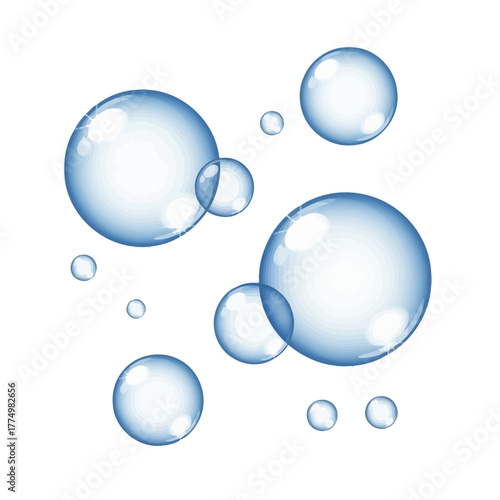 Blue Water Bubbles