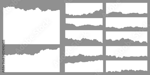 Realistic paper rips texture background