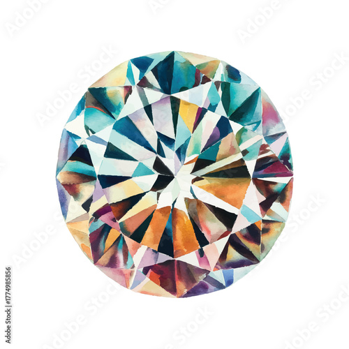 Diamond Vector Illustration Gemstone Jewel