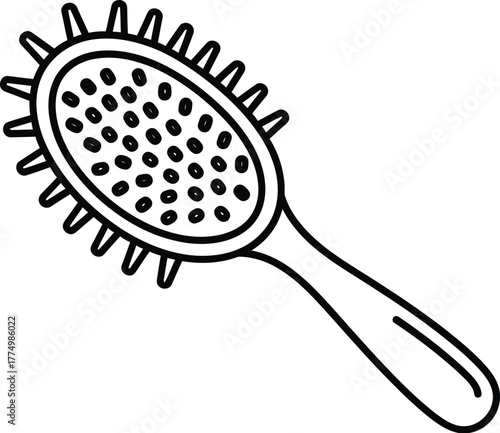 Oval Pet Brush with Handle