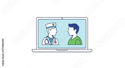 Get Virtual Healthcare Now: Doctor Consulting Patient Online for Convenient Medical Advice, Telemedicine Appointment, and Health Support from Anywhere