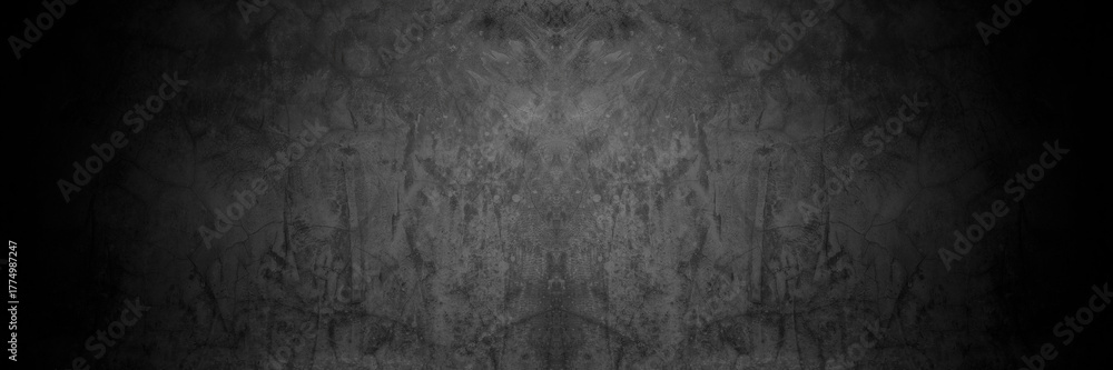 Naklejka premium Old wall texture smeared engine oil cement dark black gray background abstract grey color design are light with white gradient background.