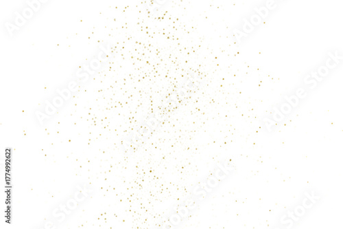 Abstract swirling pattern of tiny shimmering particles creating a cosmic nebula effect isolated on transparent background