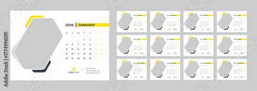 2026 desk calendar, office desk calendar printable desk calendar template design