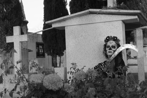 La muerte en el campo santo