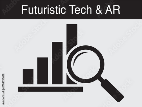 futuristic AR data analysis chart Vector illustration
