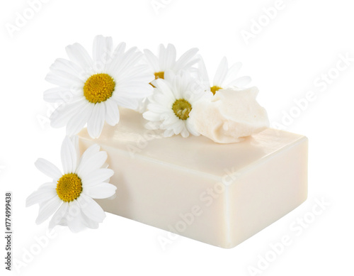 Goat Milk Soap Bar Stack Isolated on White