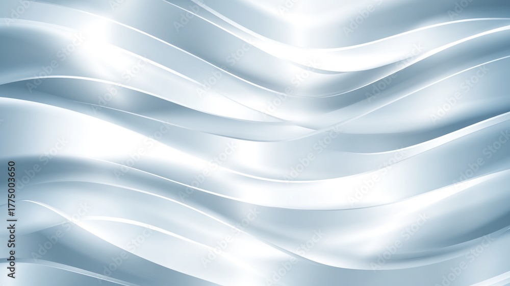 Fototapeta premium Flowing Minimalist Abstract Background in Light Blue and White