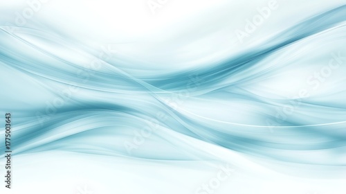 Flowing Minimalist Abstract Background in Light Blue and White
