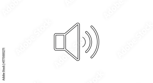 Audio wave illustration minimalist style, showcasing sound production and communication in a