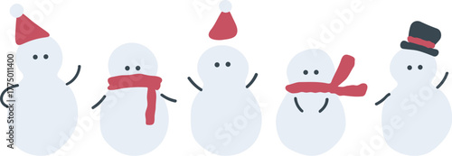 クリスマスの雪だるまセット