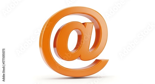 Wallpaper Mural A vibrant orange at symbol, isolated on white background, representing email communication and online messaging, with a modern and eye catching design Torontodigital.ca