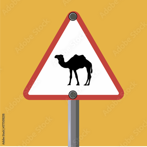 road sign .camel cross traffi...