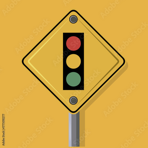 Traffic light icon. flat styl...