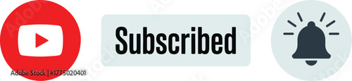 Youtube subscribed button with notification bell