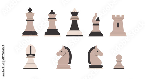 Stylized chess pieces illustration conveying strategy and intellectual gameplay theme